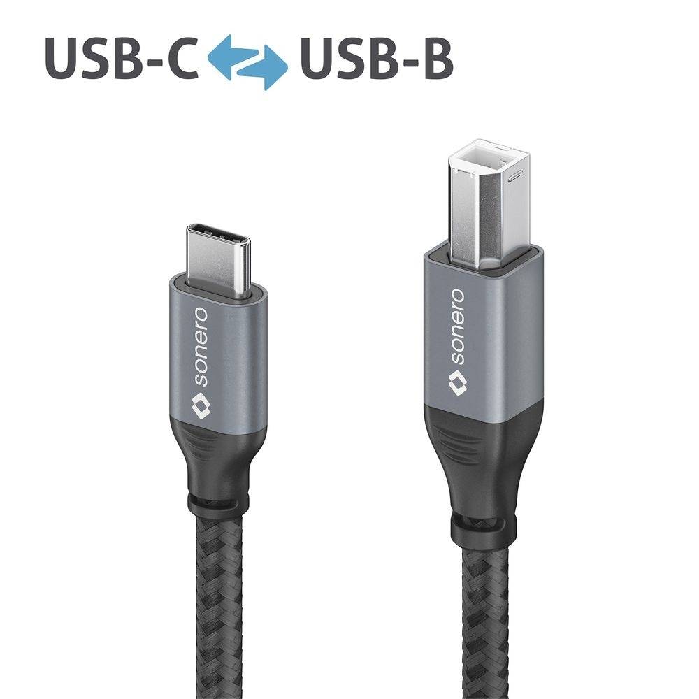 SONERO USB 2.0 Kabel SPC-U020-015 C/B 1,5m grau-schwarz