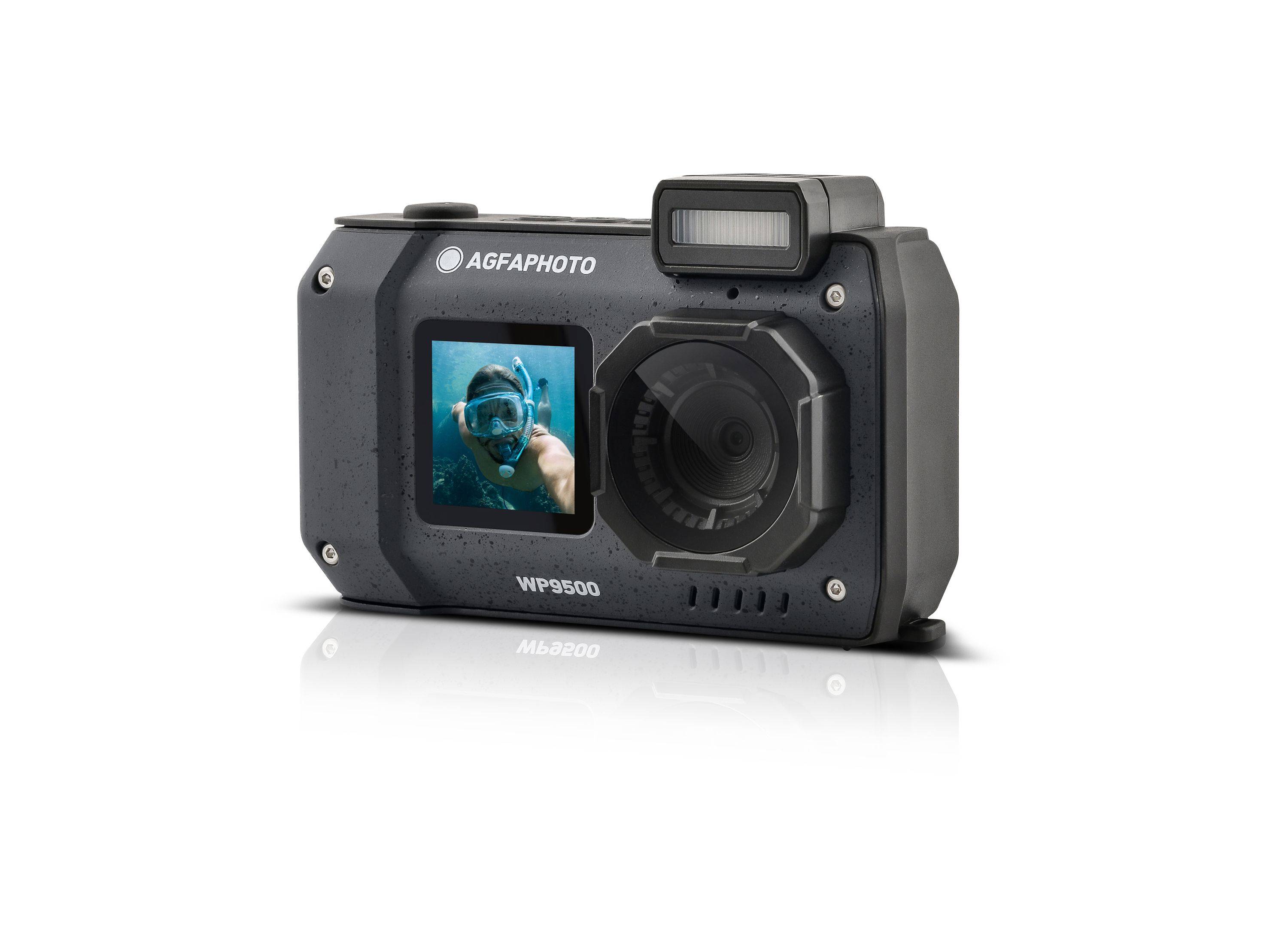 AgfaPhoto Realishot WP9500 – Wasserdichte Digitalkamera Schwarz - 24 MP, 18X Digitalzoom, 4K Videoaufnahme