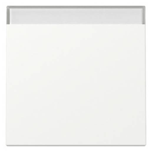 Ein schlichtes weißes Quadratfliese mit einem dünnen grauen Rand oben, höchstwahrscheinlich ein Muster einer neutralfarbenen Fliese für Boden- oder Wanddekoration.