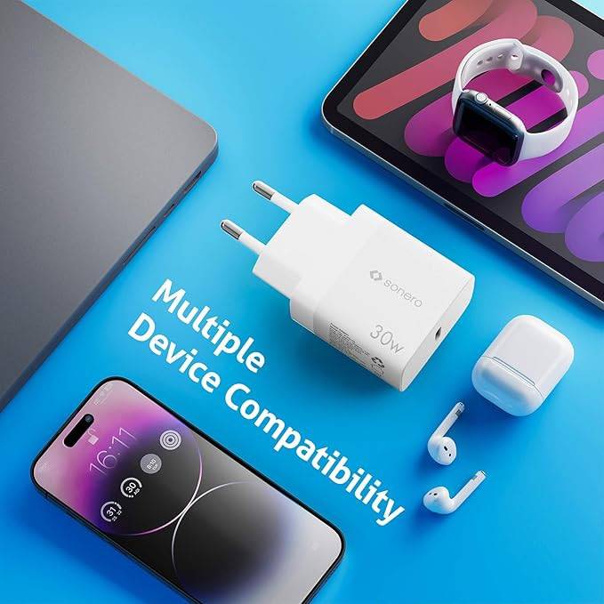 SONERO USB-C GaN Ladegerät X-PS106, 1 Port, 30W, weiß