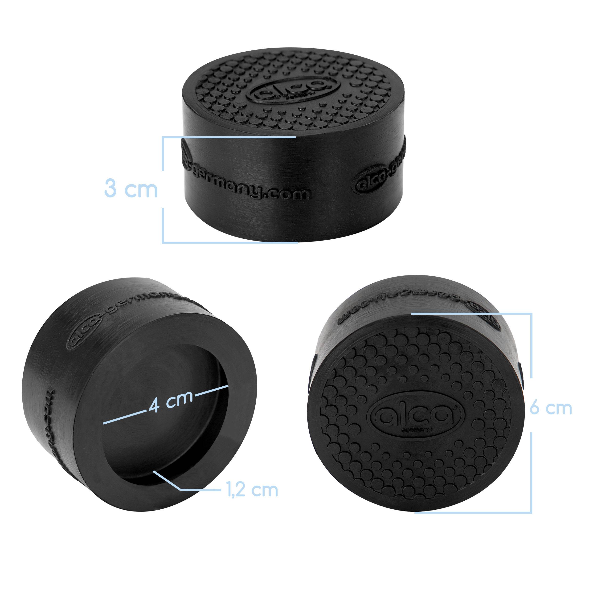 alca® Gummiauflage RubberPad M I Schutzpad für Unterstellheber Ø 40 mm I rutschfeste Gummi-Einlage für Wagenheber I