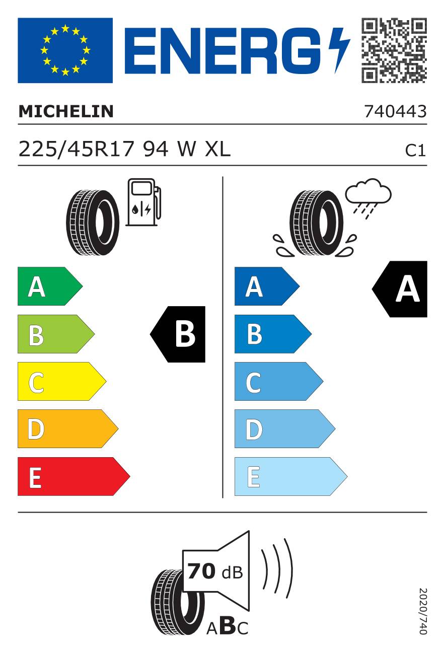 Michelin Primacy 5 ( 225/45 R17 94W XL EV Suitable, mit Felgenschutzleiste (FSL) )