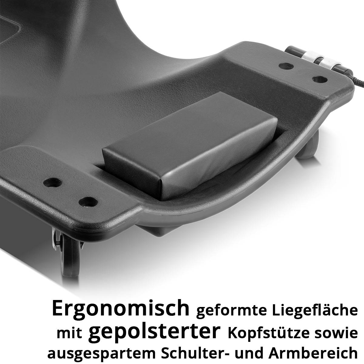 STAHLWERK Kfz-Rollbrett RCL-40 ST mit integriertem LED-Licht, 500 kg Tragkraft