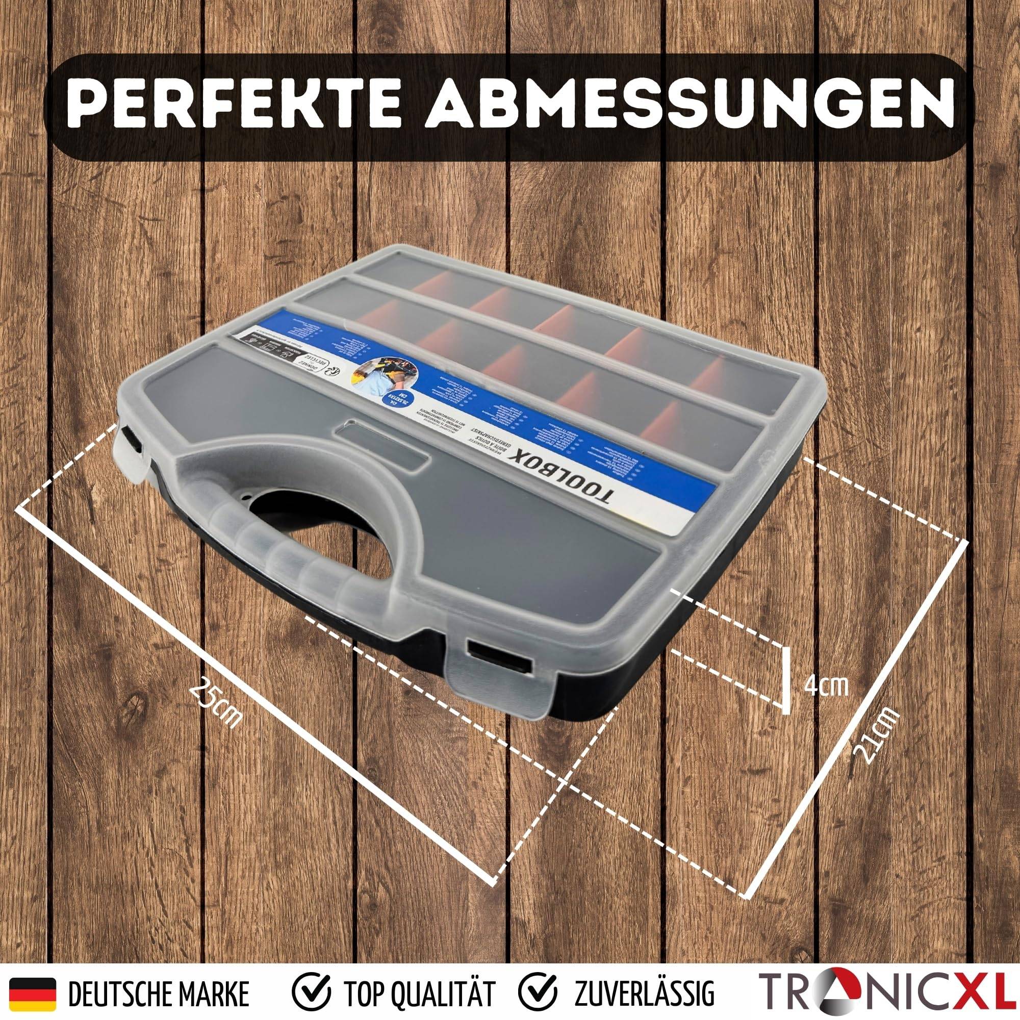 10 Stück Sortimentskasten Sortimentsboxen Sortierbox für Kleinteile Werkstatt stapelbar Kleinteilemagazin