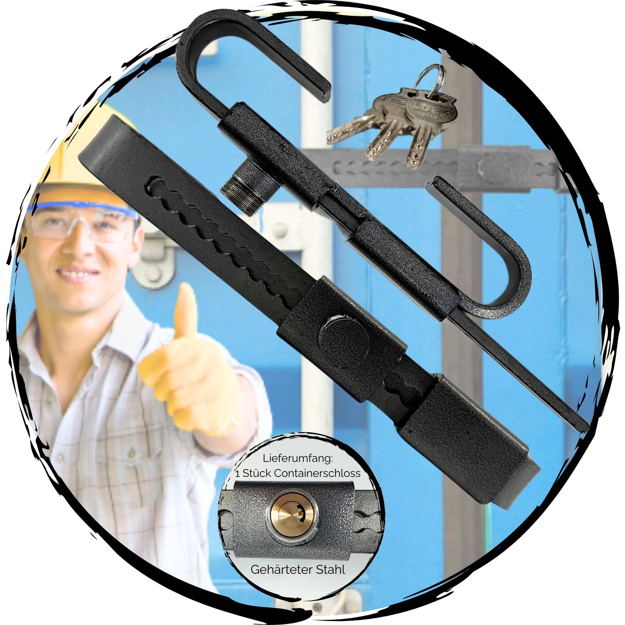 Containerschloss Container Schloss Stahlriegel aus gehärtetem Stahl Frachtcontainer Diebstahlschutz Baucontainer