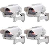 4x Dummy Premium Solar Überwachungs Kamera Attrappe Außen blinkende LED 4x Dummy Premium Solar Überwachungs Kamera Attrappe Außen blinkende LED