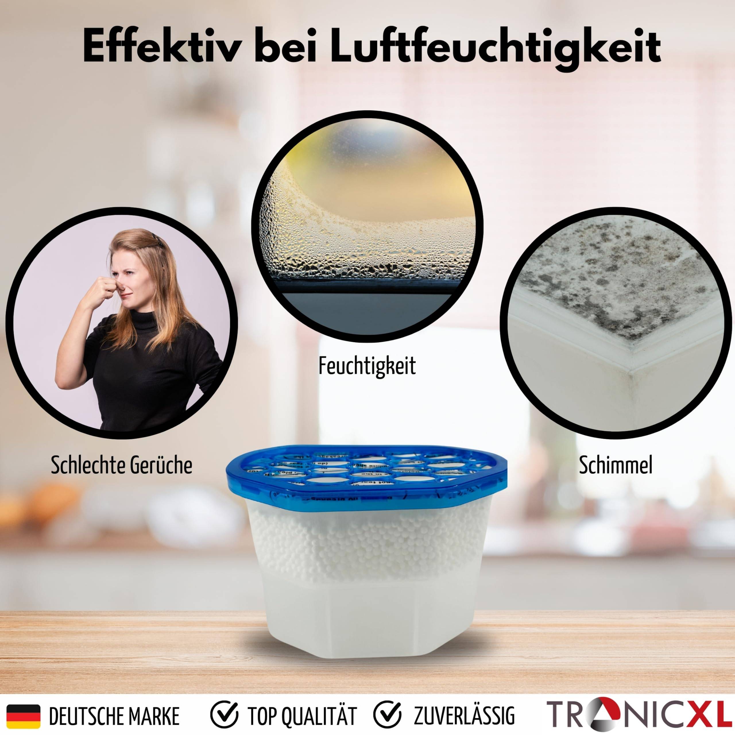 20x 500ml Luftentfeuchter Granulat Raumentfeuchter für Keller Bad Zuhause Büro ohne Strom Feuchtigkeitsabsorber Luft Entfeuchter Wohnwagen Wohnmobil