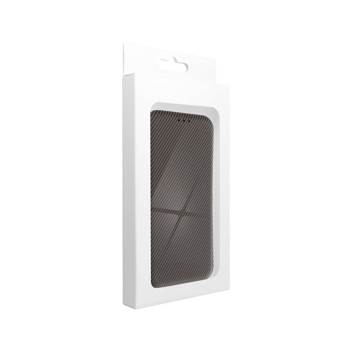 Side Magnet Carbon Buchtasche kompatibel mit Samsung Galaxy S25 Plus Braun