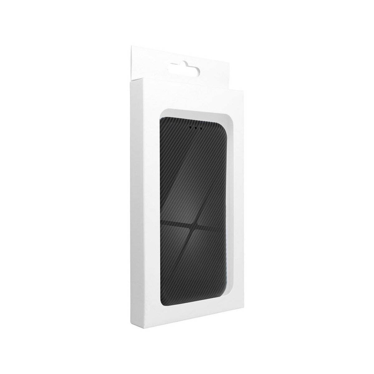 Side Magnet Carbon Buchtasche kompatibel mit Samsung Galaxy A36 Schwarz