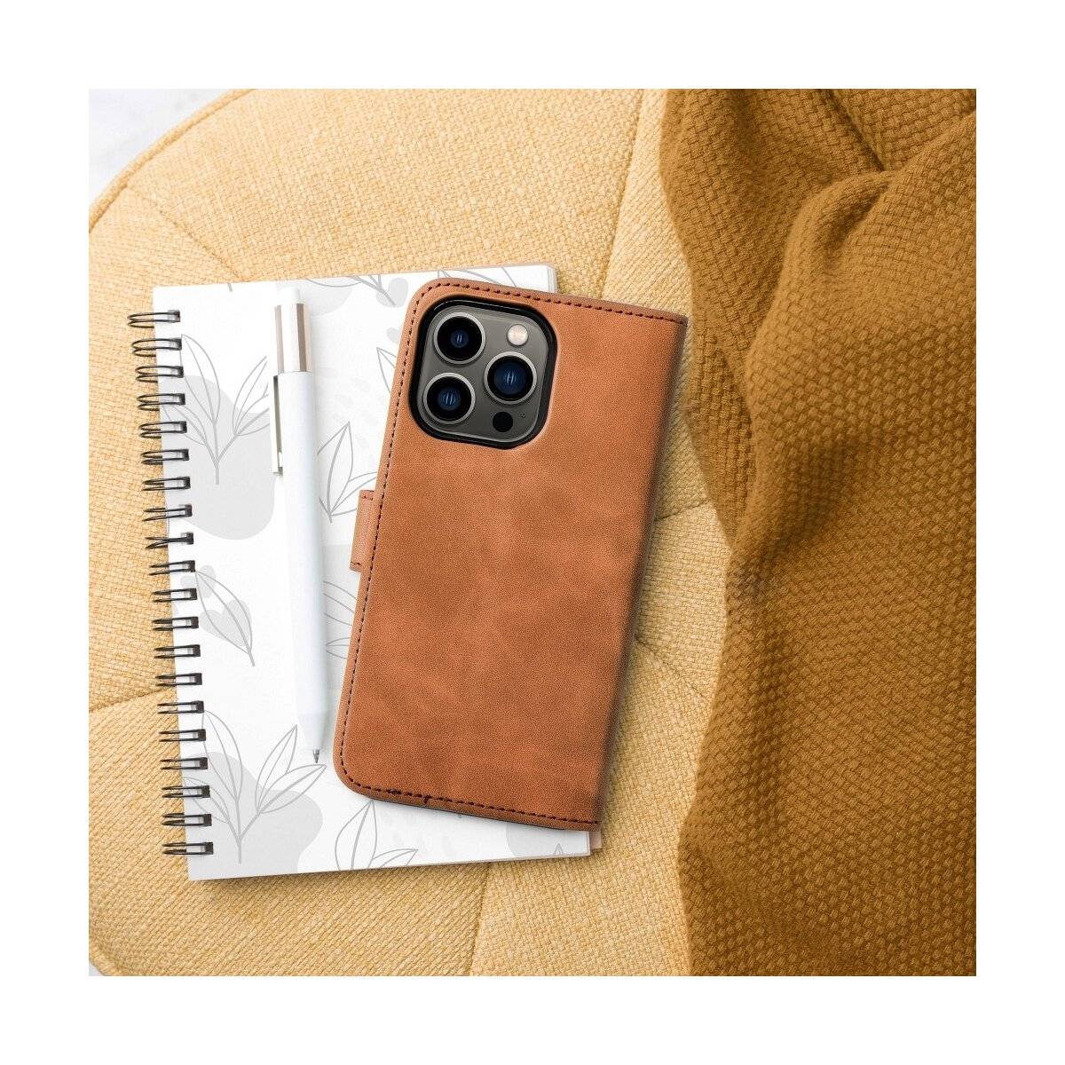 Tasche Holster Schutzhülle Magnet Standfunktion Hülle kompatibel mit Samsung Galaxy S25 Plus Braun