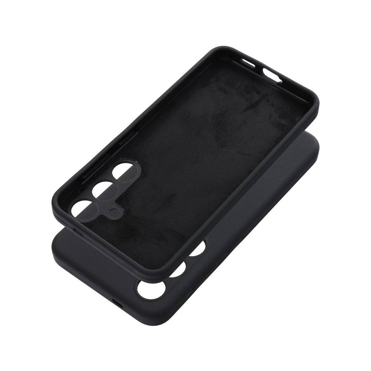Silikon 2mm Handyhülle Kameraschutz kompatibel mit Samsung Galaxy A15 5G Schwarz