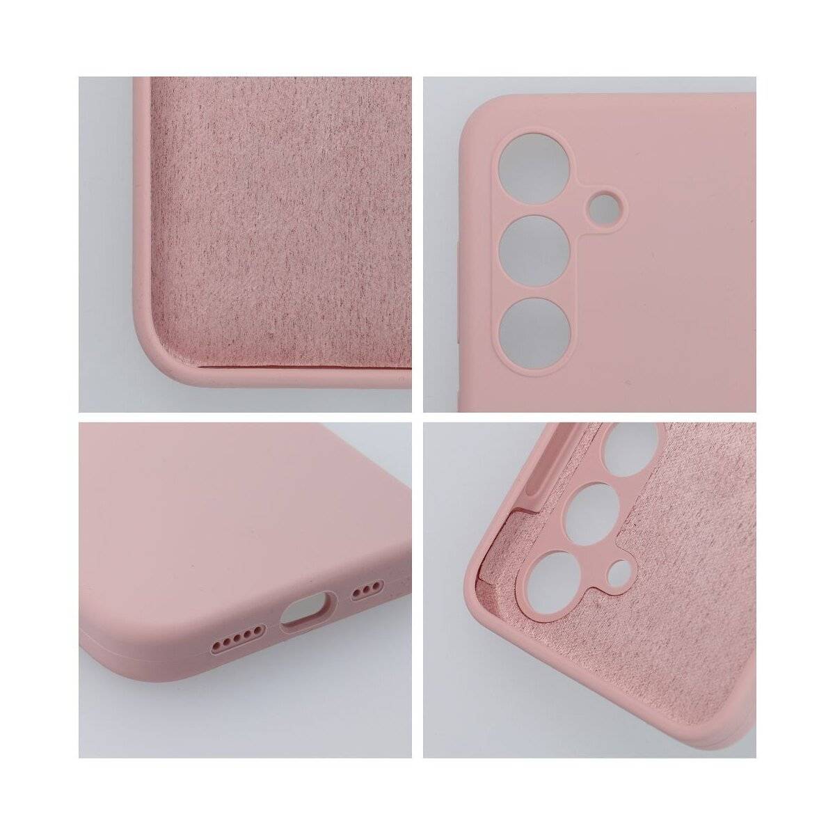 Silikon 2mm Handyhülle Kameraschutz kompatibel mit Samsung Galaxy A15 5G Sand Pink