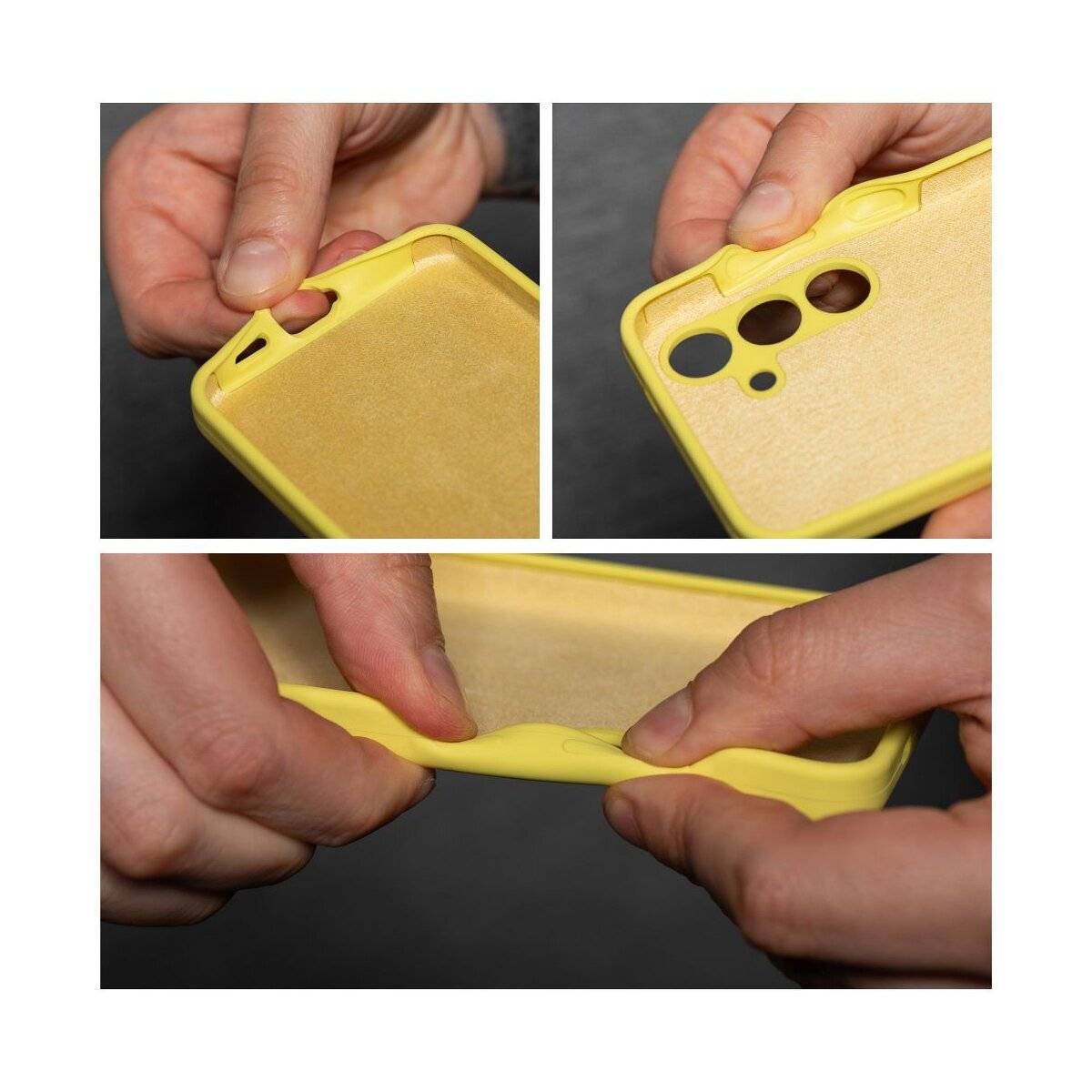 Silikon 2mm Handyhülle Kameraschutz kompatibel mit Samsung Galaxy A35 5G Lemon