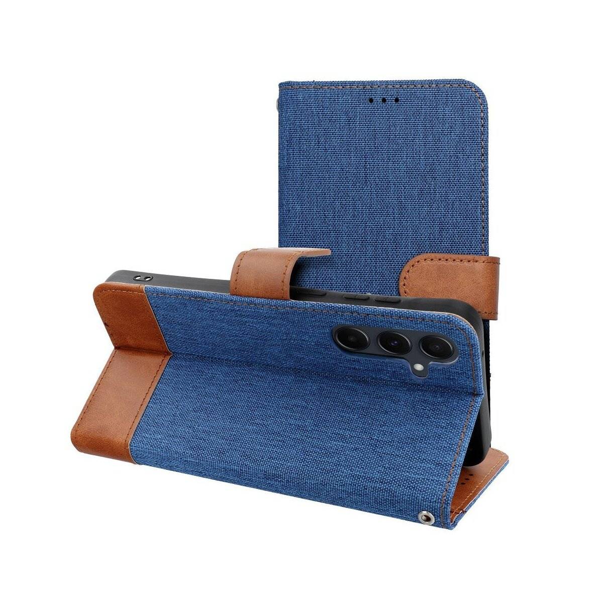 Jeans-Buch-Handyhülle kompatibel mit Samsung Galaxy A36 5G Blau