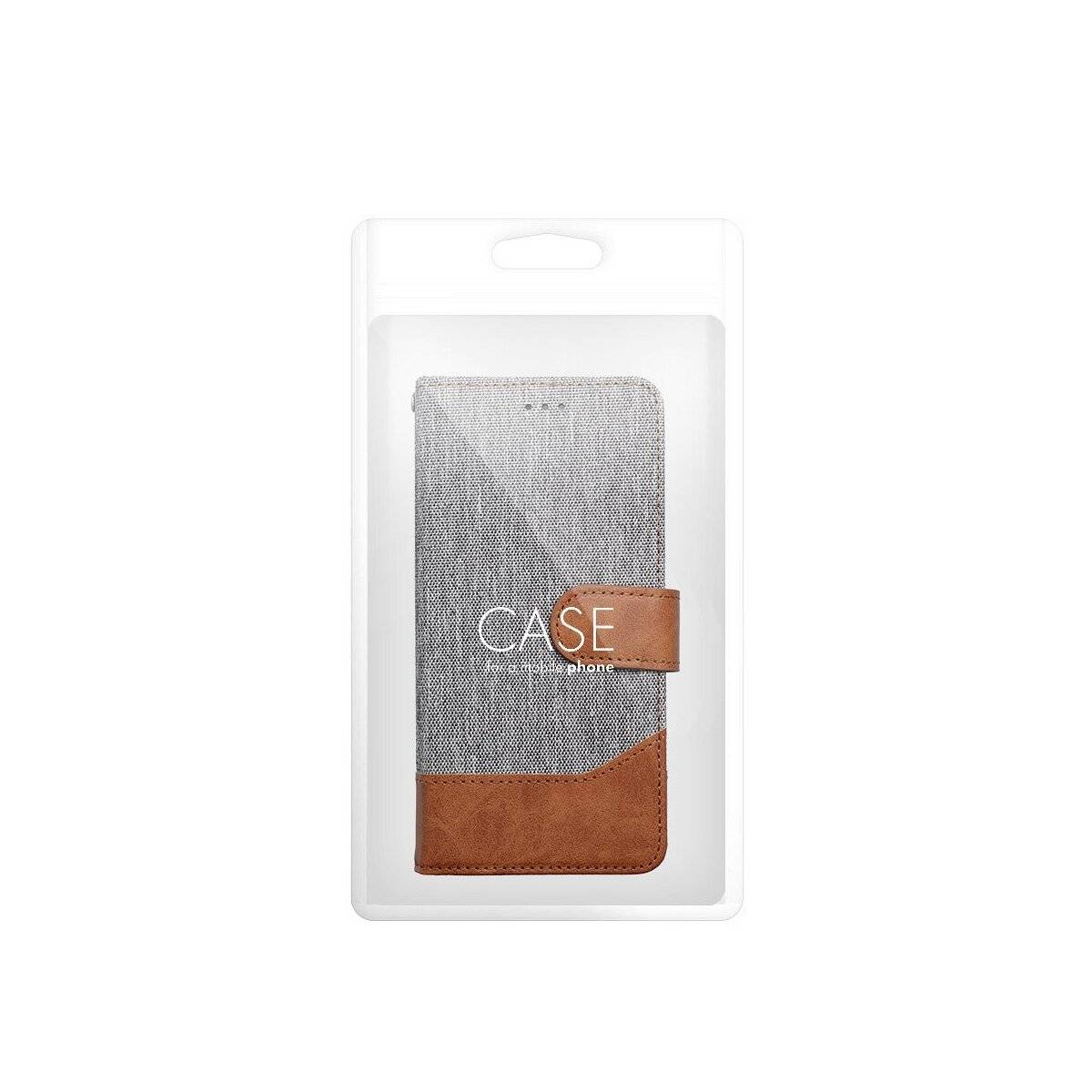 Jeans-Buch-Handyhülle kompatibel mit Samsung Galaxy A35 5G Grau