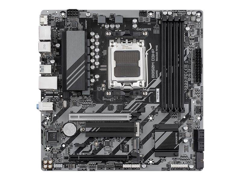 Gigabyte B850M D3HP - Motherboard - micro ATX - Socket AM5 - AMD B850 Chipsatz - USB-C 3.2 Gen 1, USB 3.2 Gen 1 - Gigabit LAN - Onboard-Grafik (CPU