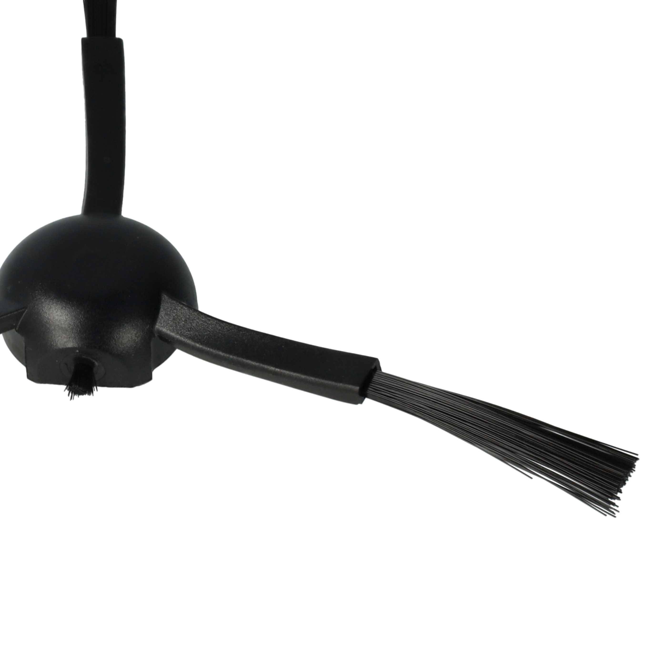 vhbw 10x Seitenbürste kompatibel mit Xiaomi S20+, S20 Saugroboter - Reinigungsbürsten Set, schwarz
