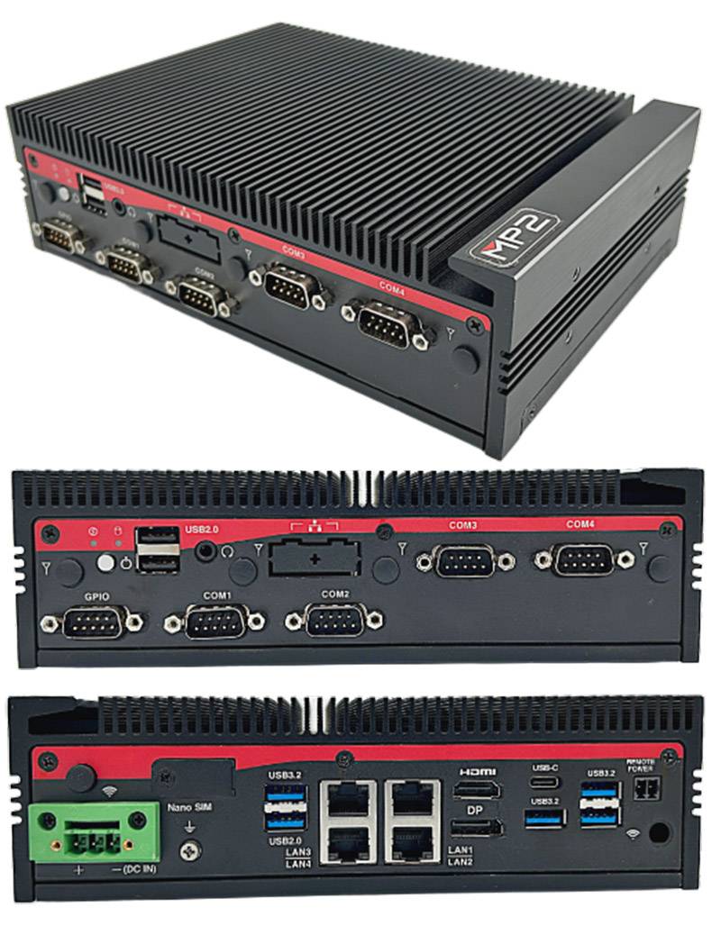 Mitac MP2-10MTS-155U (Intel Meteor Lake-U, Ultra 7 155U, 4x LAN, 5x RS232) [LÜFTERLOS]