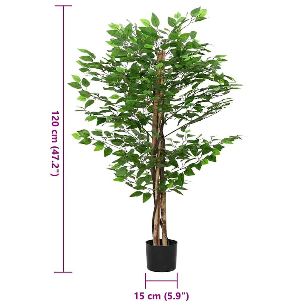 vidaXL Ficusbaum Künstlich 788 Blätter 120 cm Grün