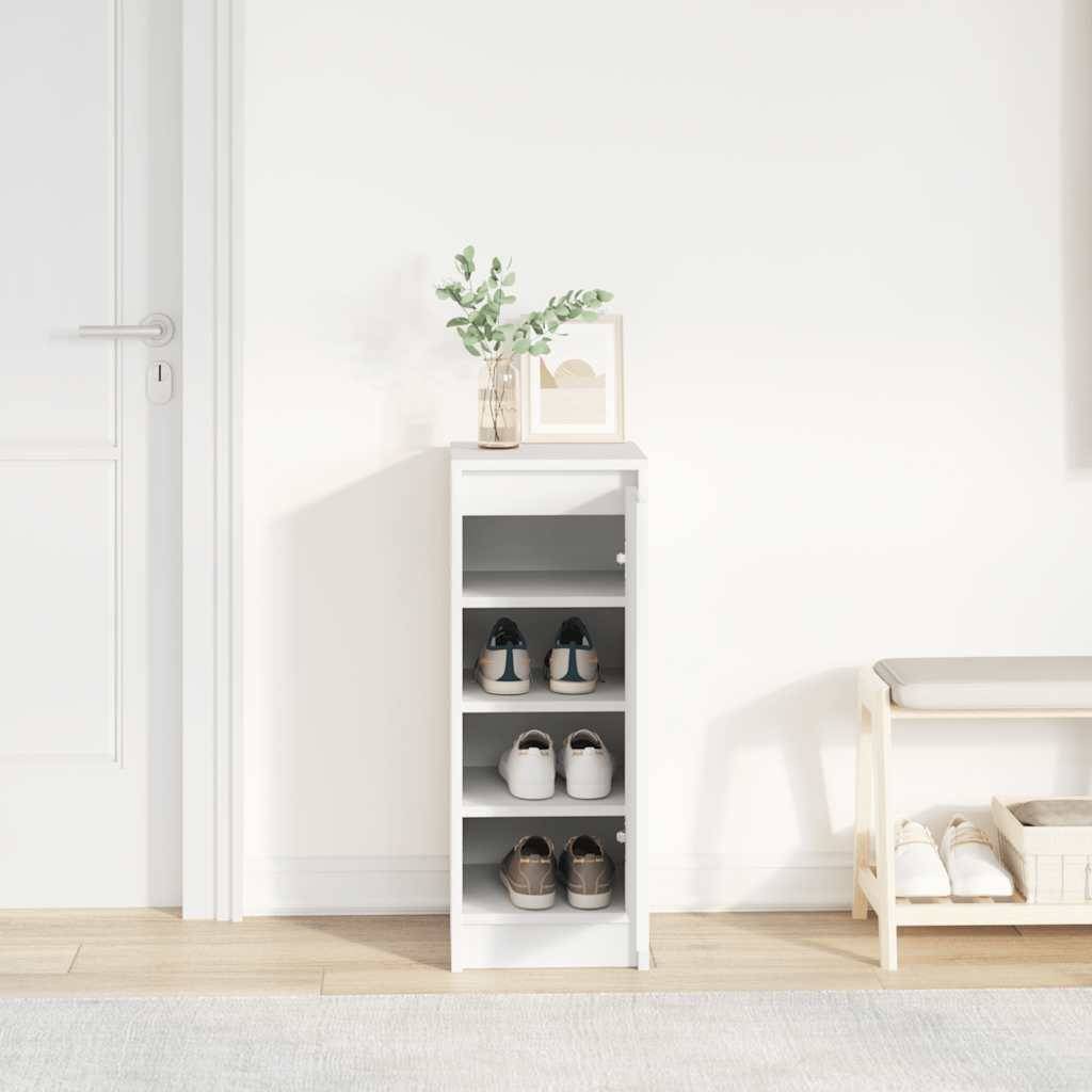 vidaXL Schuhschrank Weiß 29,5x34x76 cm Holzwerkstoff