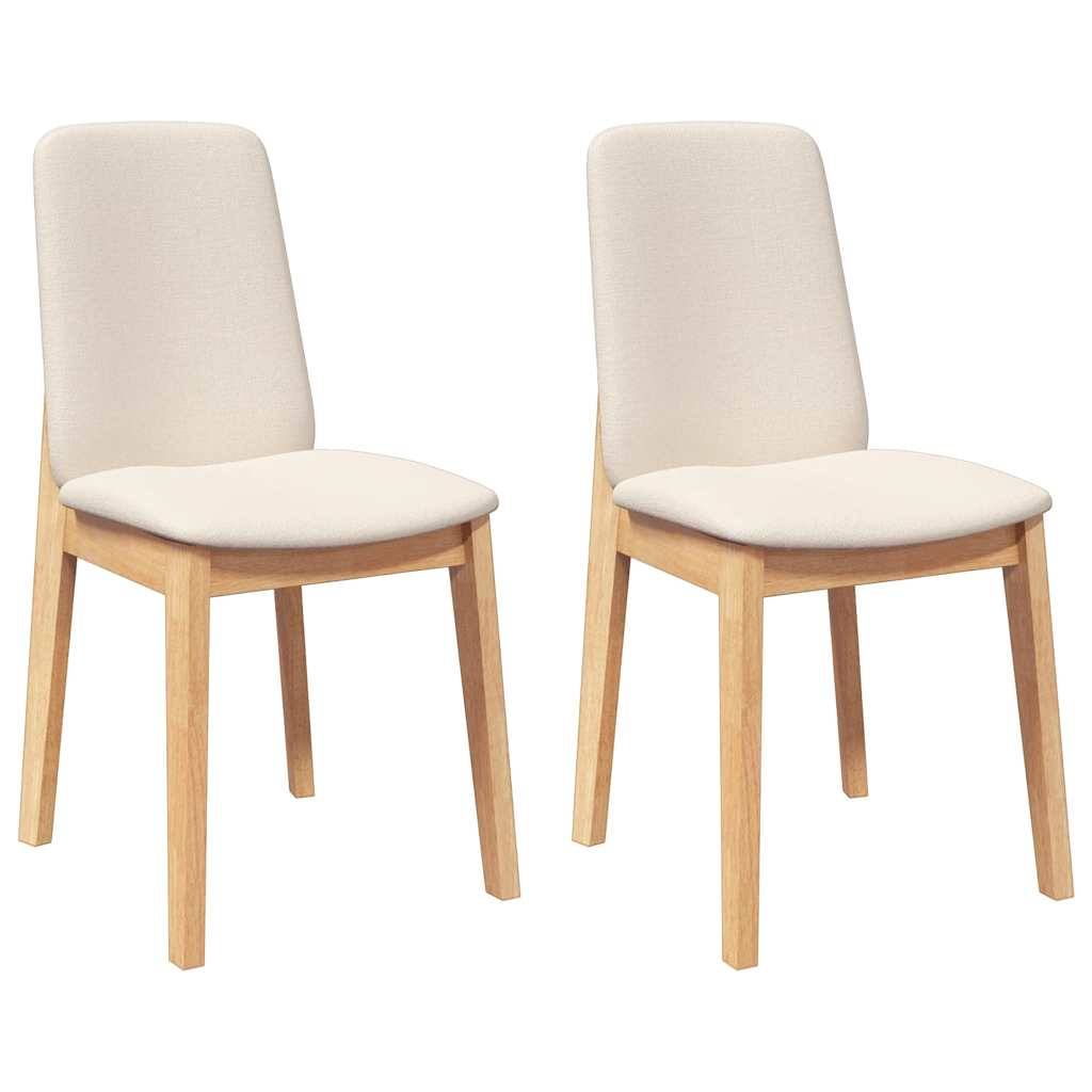 vidaXL Esszimmerstühle mit Kissen 2 Stk. Massivholz Gummibaum