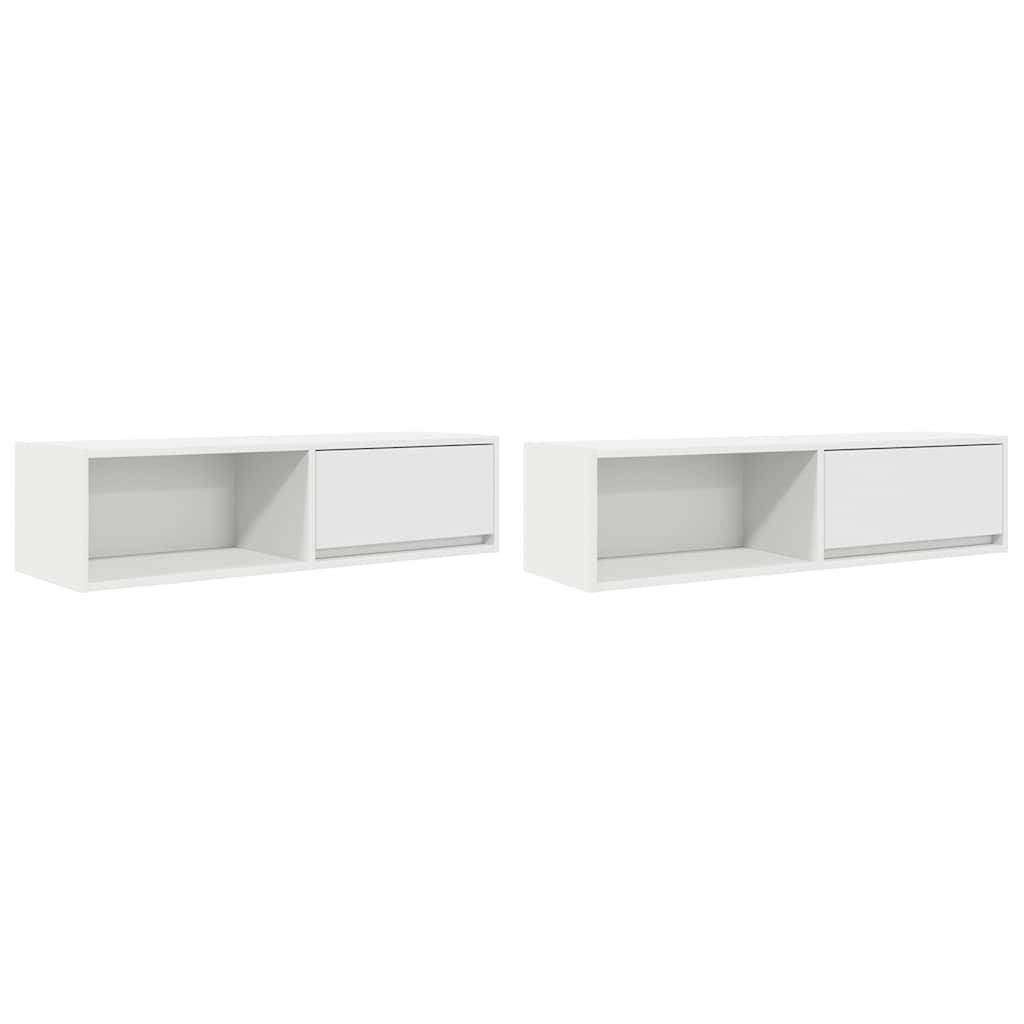 vidaXL TV-Schränke 2 Stk. Weiß 100x31x25,5 cm Holzwerkstoff