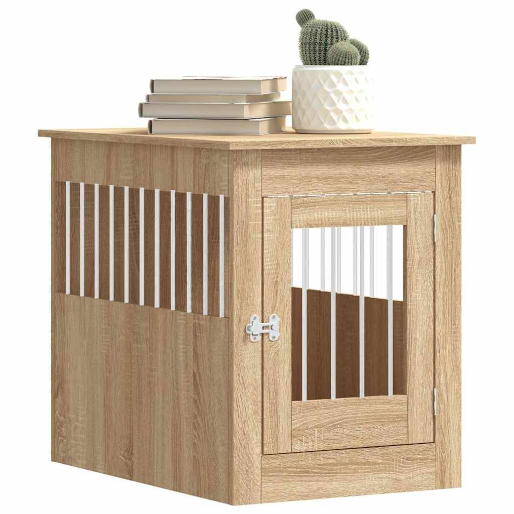 vidaXL Hundekäfig im Möbelstil Sonoma-Eiche 55x80x68 cm Holzwerkstoff