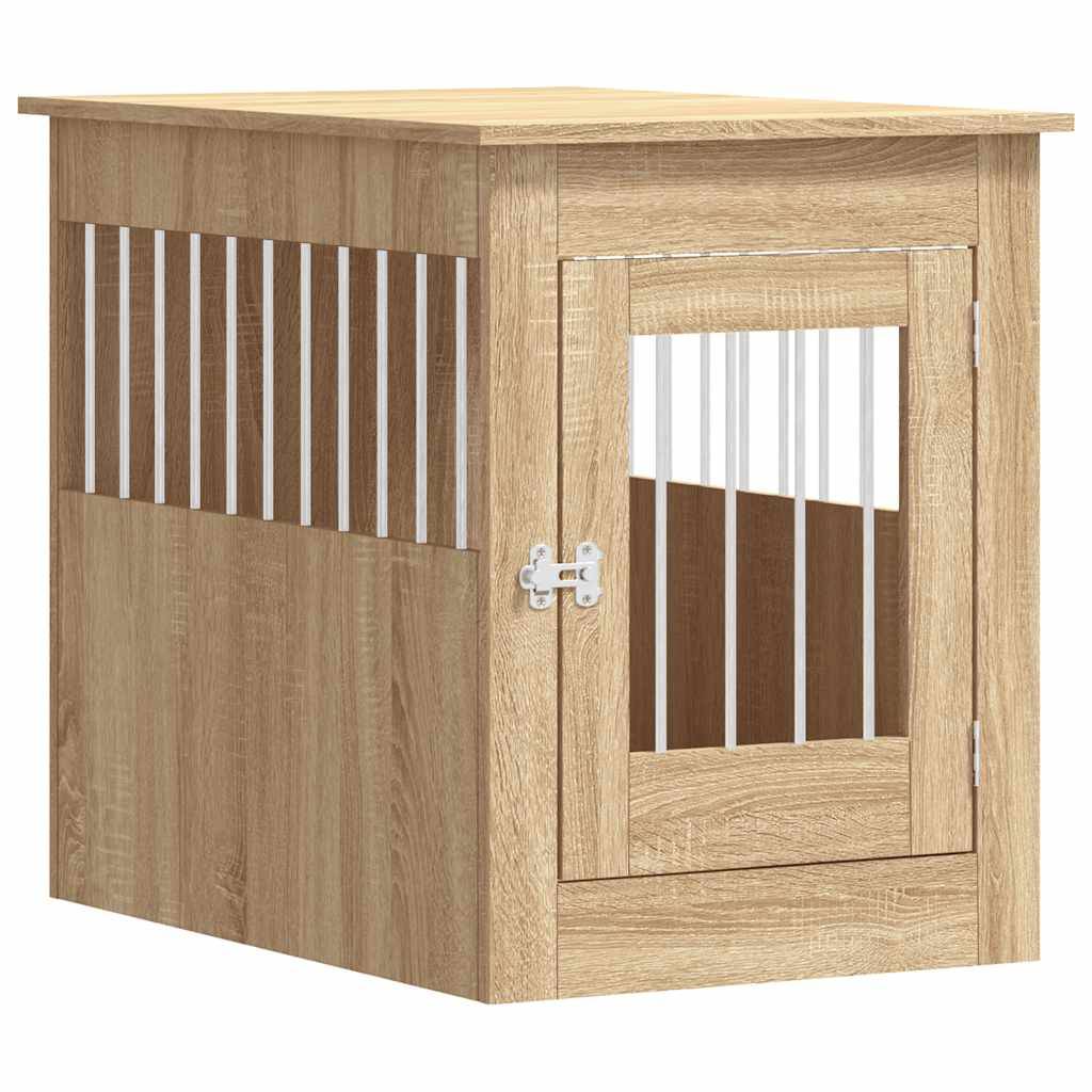 vidaXL Hundekäfig im Möbelstil Sonoma-Eiche 55x80x68 cm Holzwerkstoff
