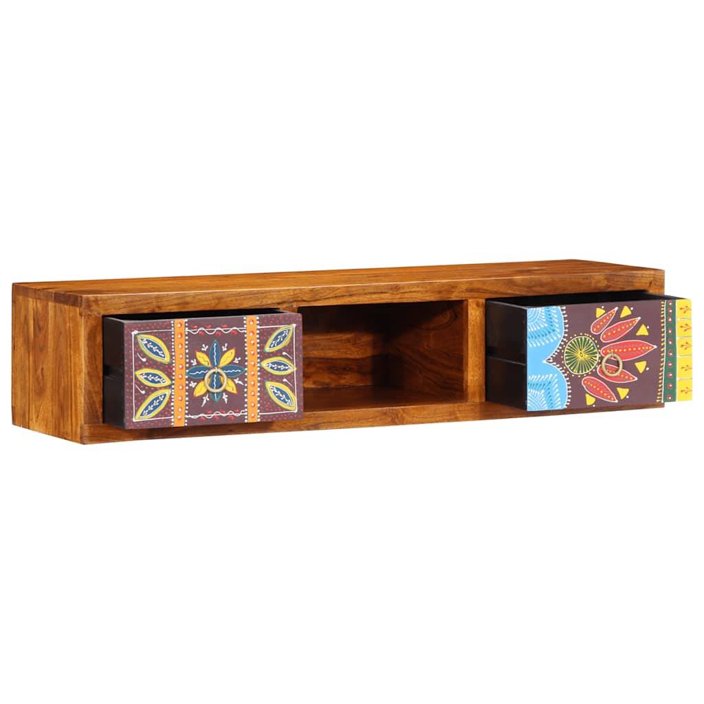 vidaXL TV-Wandschrank Mehrfarbig 100x30x22 cm Massivholz Akazie