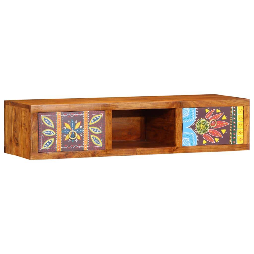 vidaXL TV-Wandschrank Mehrfarbig 100x30x22 cm Massivholz Akazie