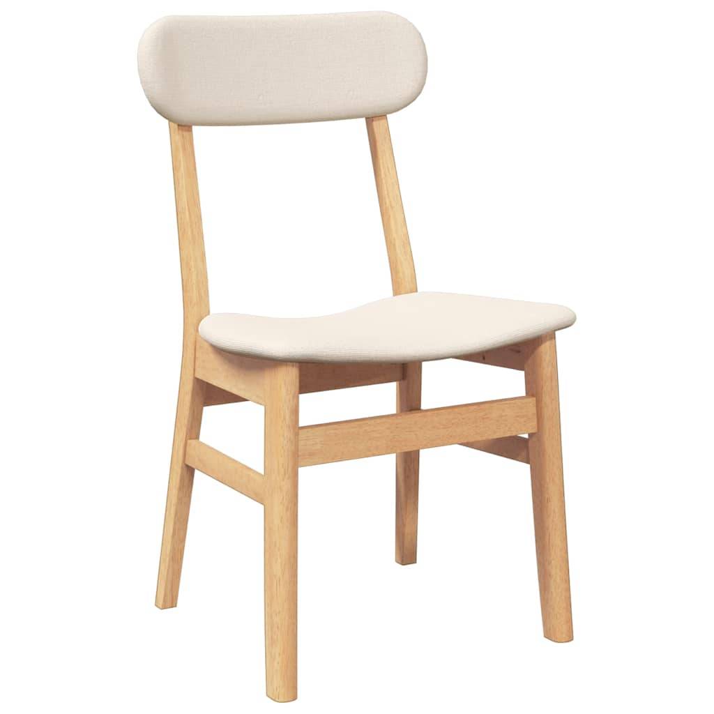 vidaXL Esszimmerstühle mit Kissen 2 Stk. Massivholz Gummibaum