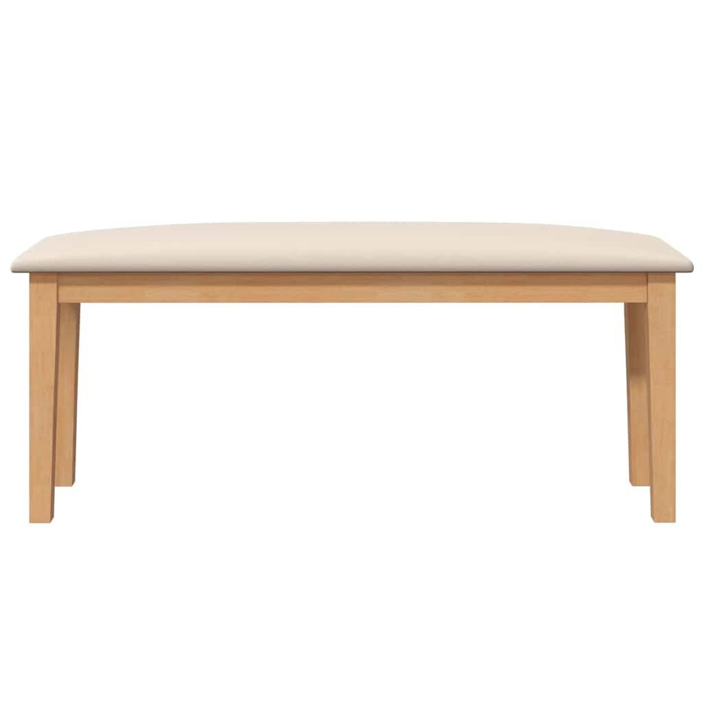 vidaXL Bank 110 cm Massivholz Gummibaum