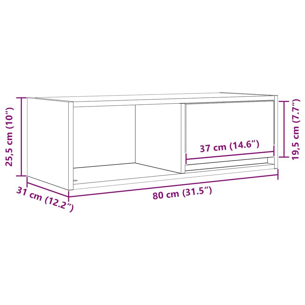 vidaXL TV-Schränke 2 Stk. Weiß 80x31x25,5 cm Holzwerkstoff