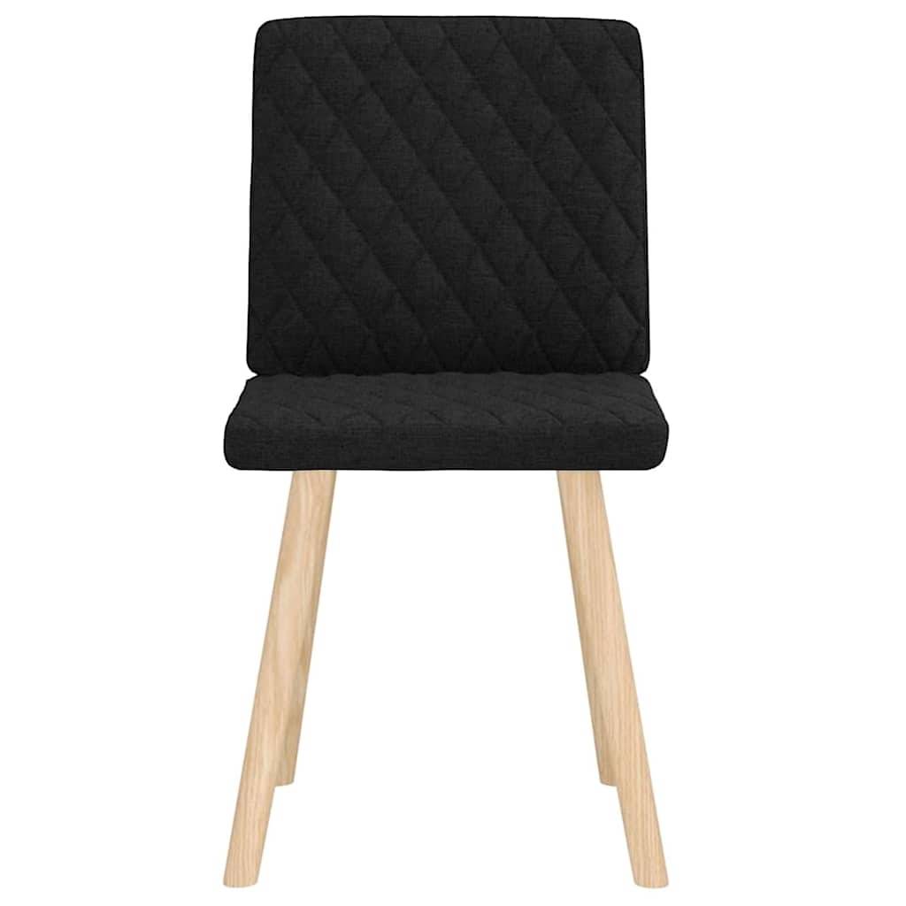 vidaXL Esszimmerstühle 2 Stk. Schwarz Stoff
