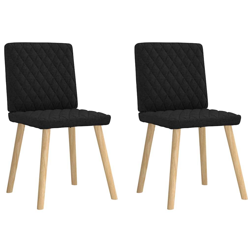 vidaXL Esszimmerstühle 2 Stk. Schwarz Stoff