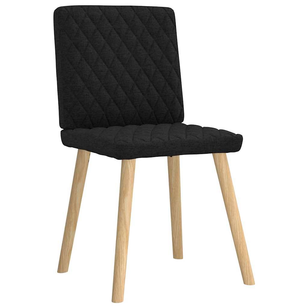 vidaXL Esszimmerstühle 2 Stk. Schwarz Stoff