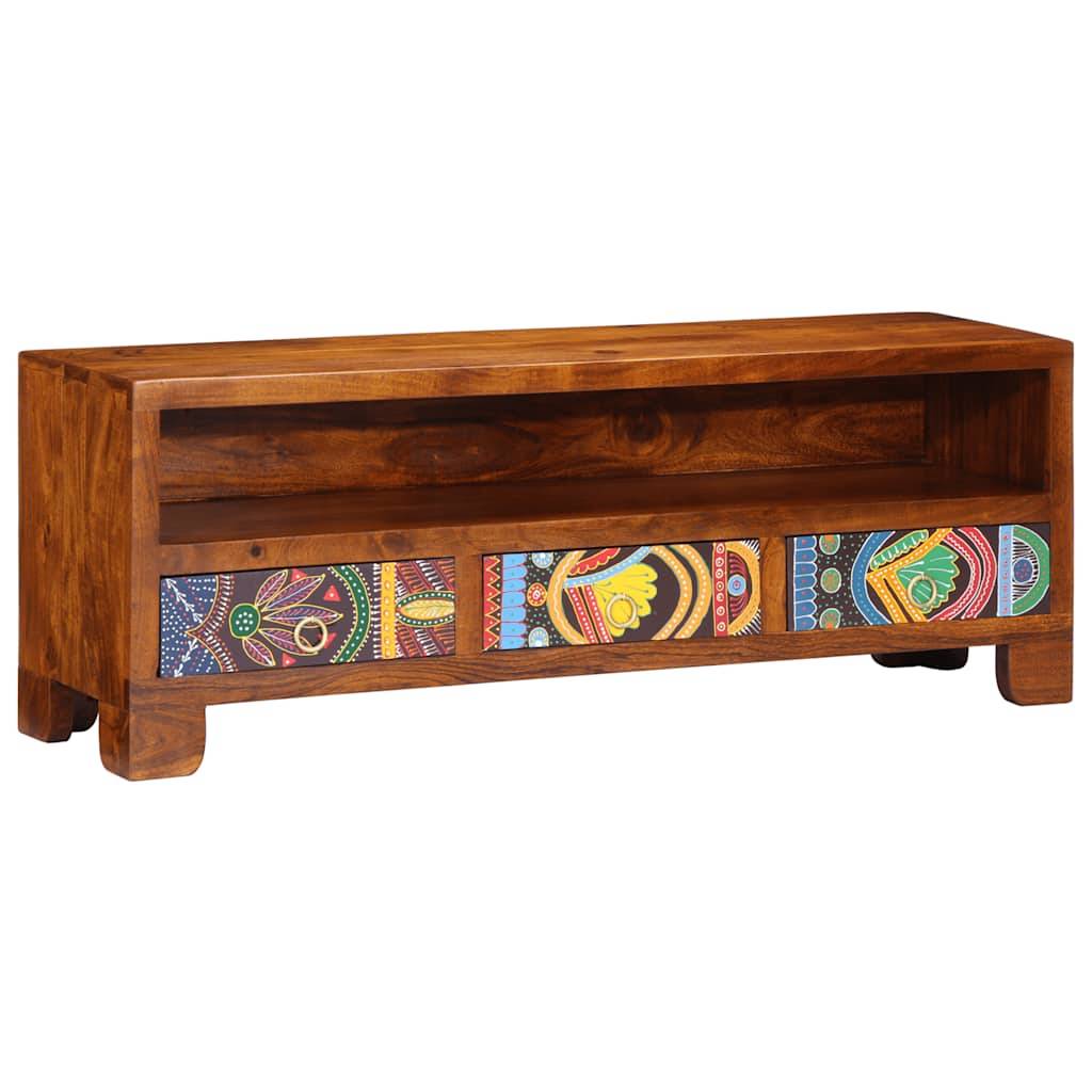 vidaXL TV-Schrank Mehrfarbig 110x30x40 cm Massivholz Akazie