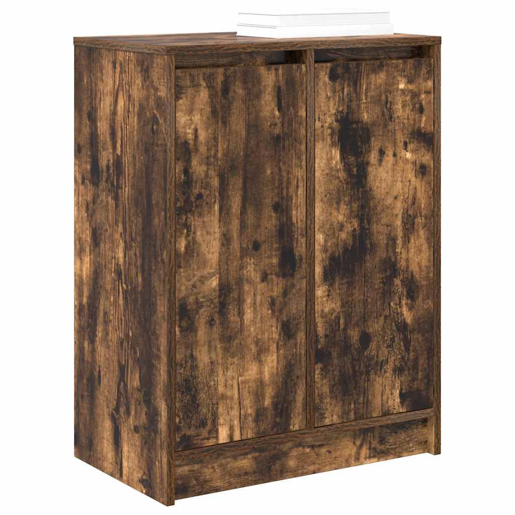 vidaXL Schuhschrank Räuchereiche 57x34x76 cm Holzwerkstoff