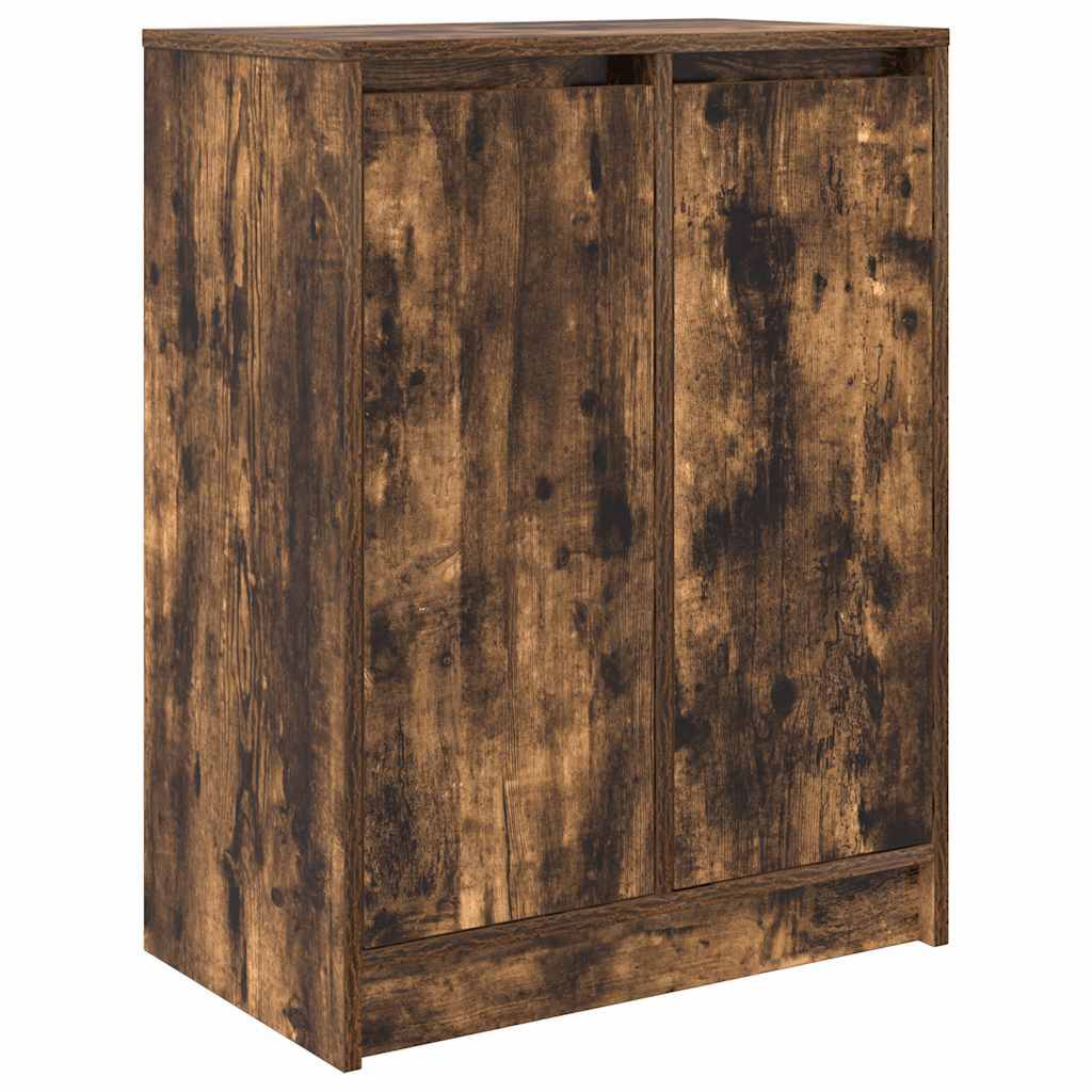 vidaXL Schuhschrank Räuchereiche 57x34x76 cm Holzwerkstoff