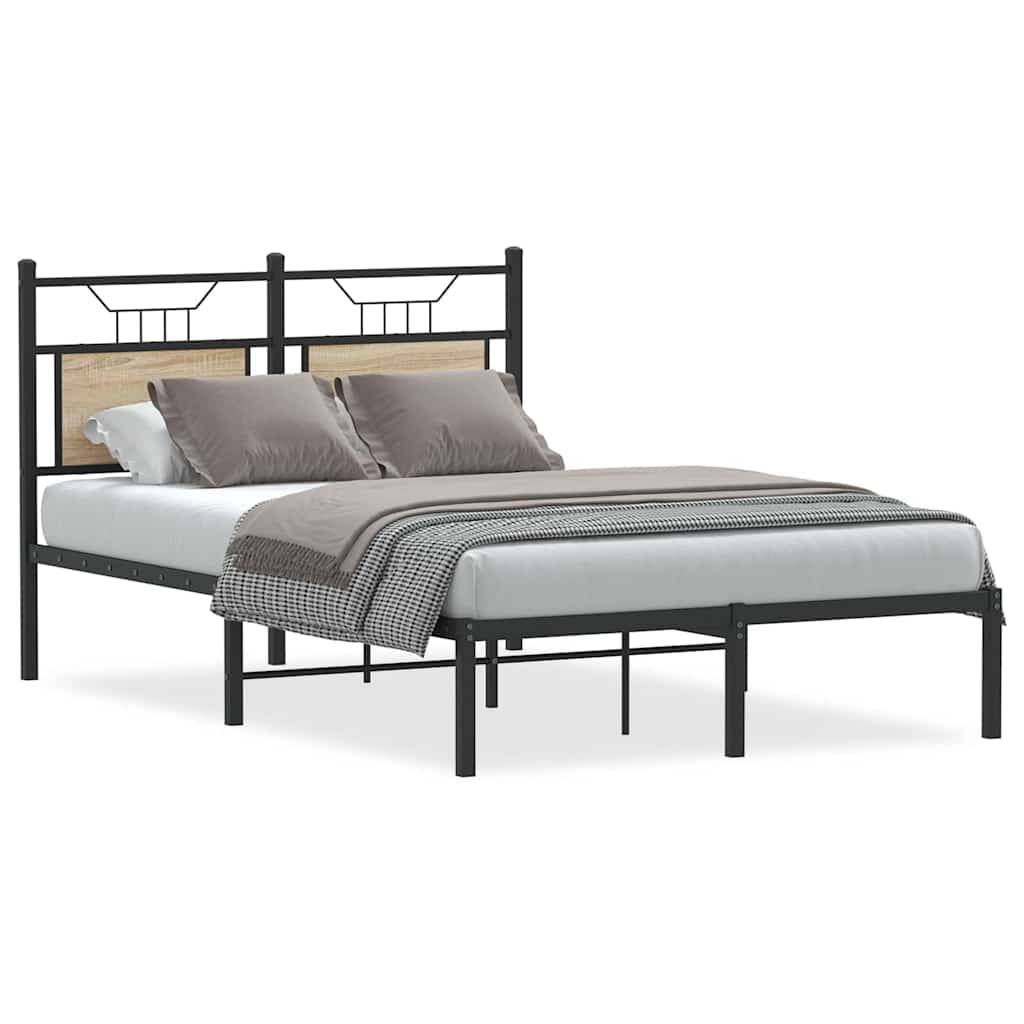 vidaXL Bettgestell ohne Matratze Sonoma-Eiche 120x190 cm Holzwerkstoff