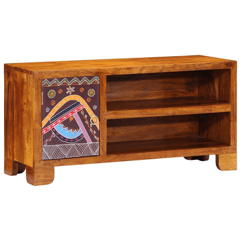 vidaXL TV-Schrank Mehrfarbig 90x30x45 cm Massivholz Akazie