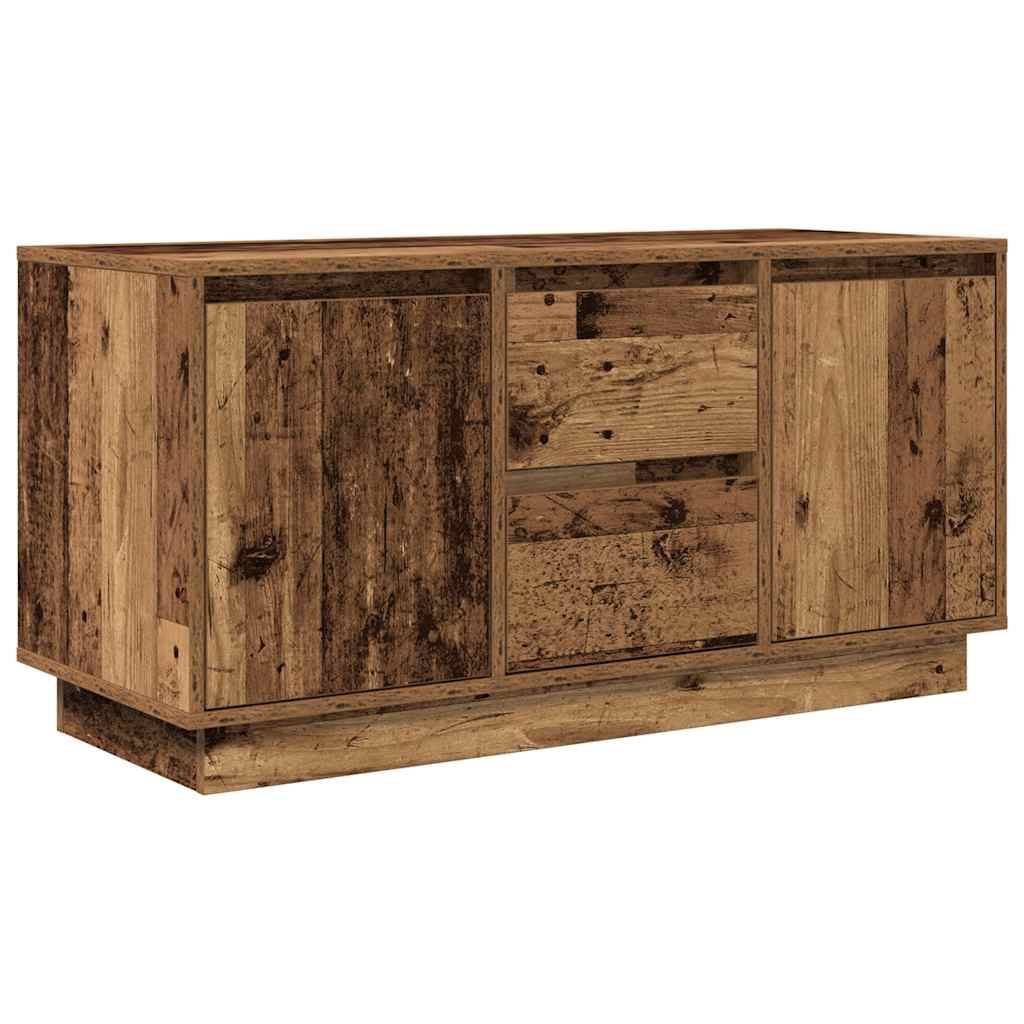 vidaXL TV-Schrank mit LED-Leuchten Altholz-Optik 100x41x50 cm