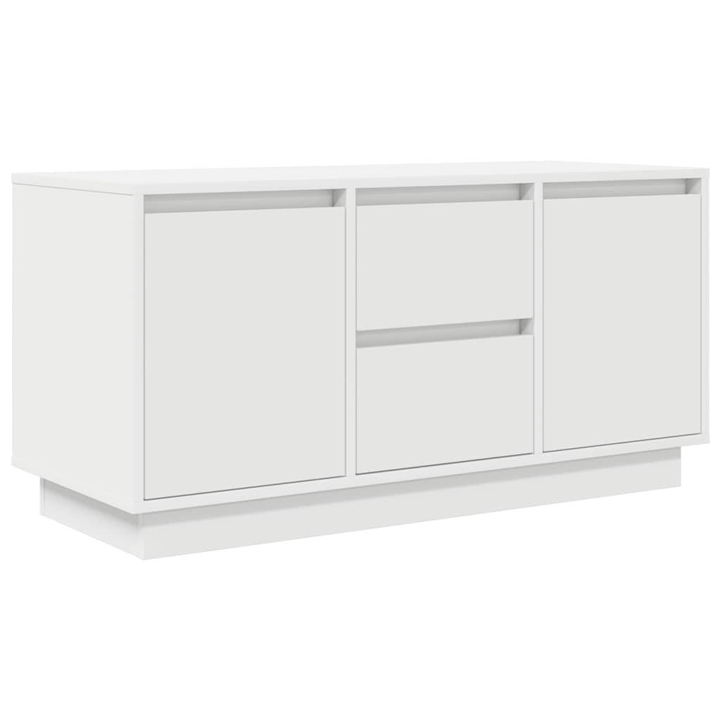 vidaXL TV-Schrank mit LED-Leuchten Weiß 100x41x50 cm
