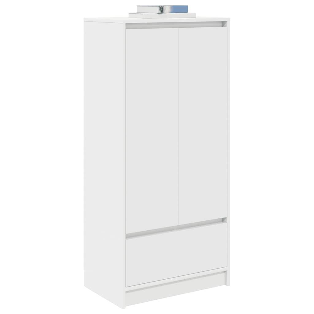 vidaXL Schrank mit Schublade Weiß 55,5x34x119,5 cm Holzwerkstoff