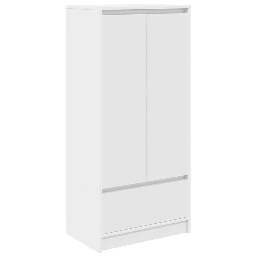 vidaXL Schrank mit Schublade Weiß 55,5x34x119,5 cm Holzwerkstoff