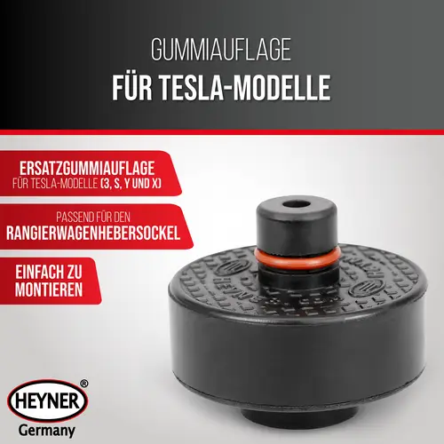 HEYNER® Gummiauflage für TESLA 3 S Y X Rangierwagenheber HEYNER® Art. 347020 Gummi Zubehör Gummipuffer Auflage HEYNER® Gummiauflage für TESLA 3 S Y X Rangierwagenheber HEYNER® Art. 347020 Gummi Zubehör Gummipuffer Auflage
