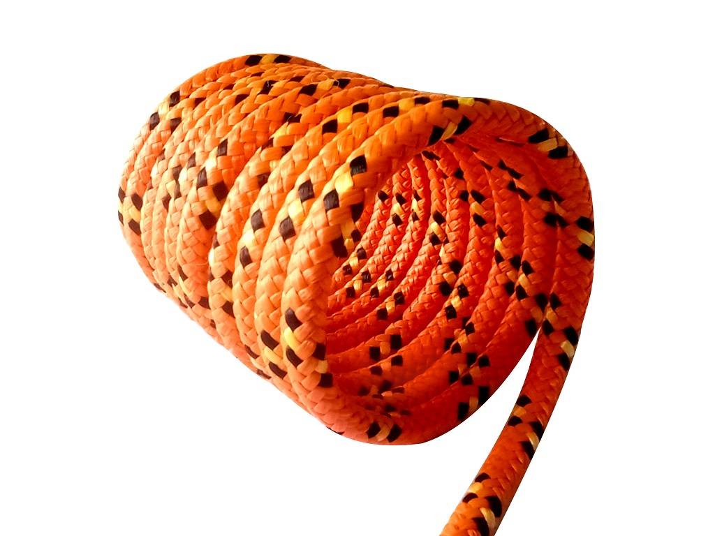 Polypropylenseil 8mm 100m in Orange mit farbiger Kennung