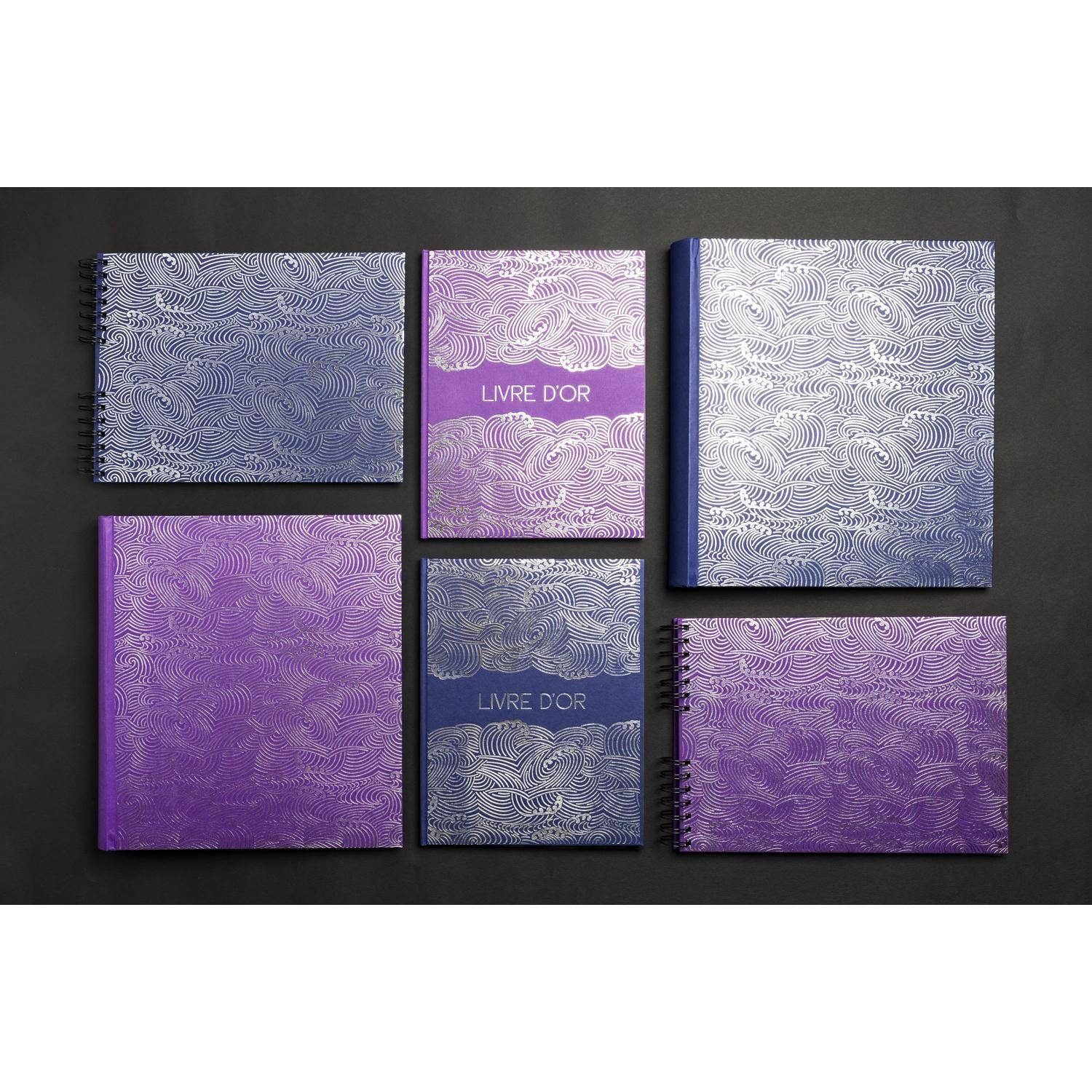 Exacompta Fotoalbum mit Spiralbindung 50S schwarz 32x22cm Japan Blau - 16502E