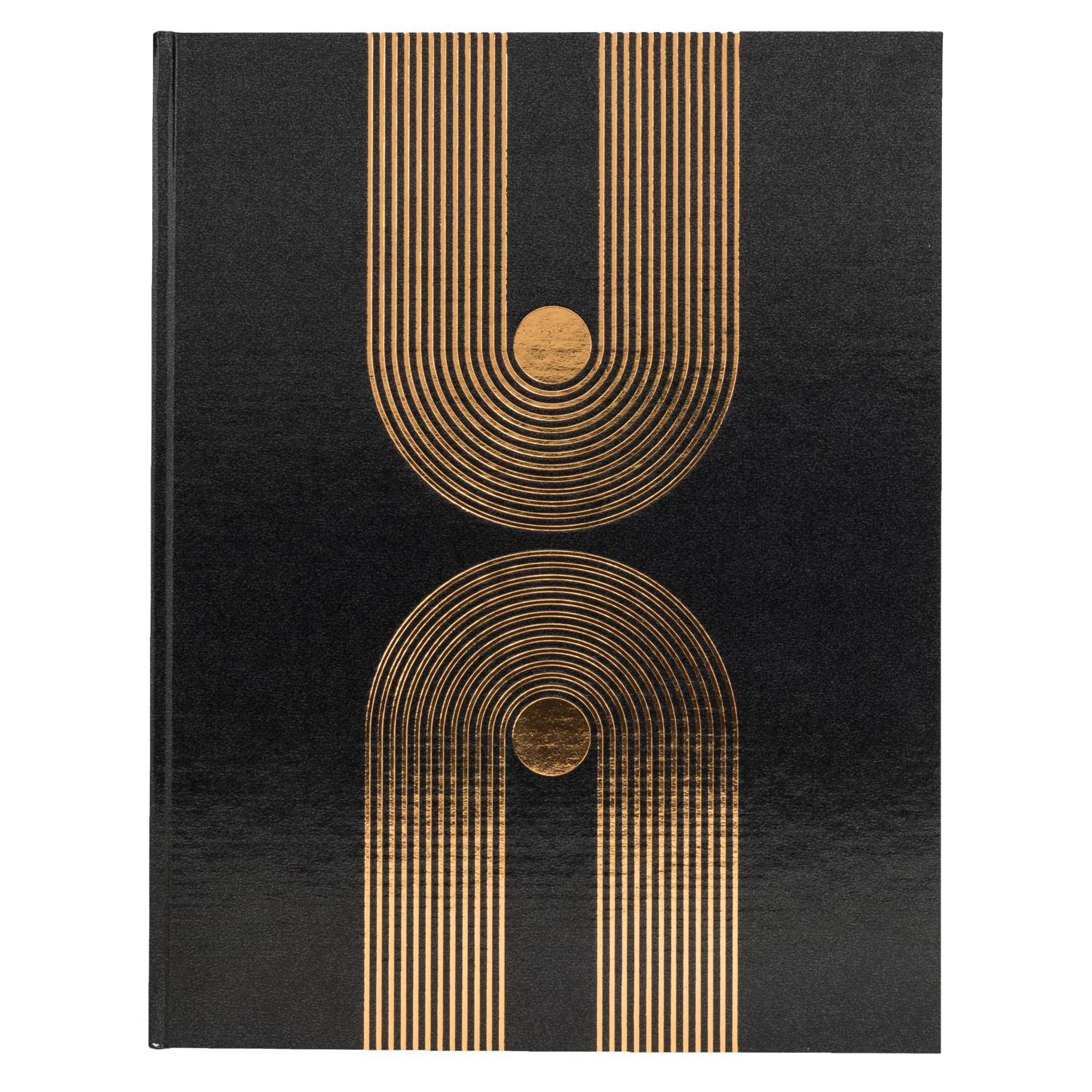 Exacompta Gästebuch 50 Bl blanko Goldschnitt 27x22 cm Graphik - Schwarz - 47848E