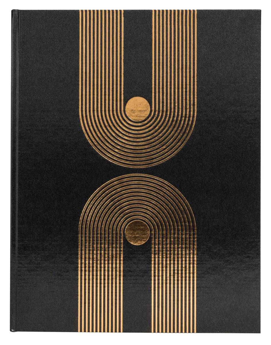 Exacompta Gästebuch 50 Bl blanko Goldschnitt 27x22 cm Graphik - Schwarz - 47848E